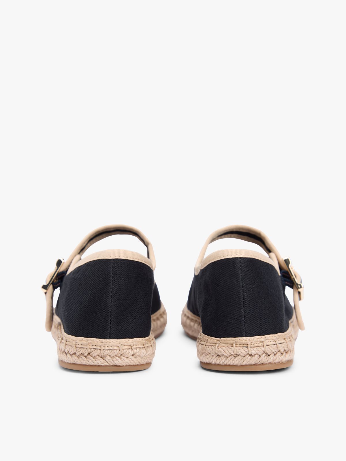 Canvas Mary Jane Espadrilles — Black