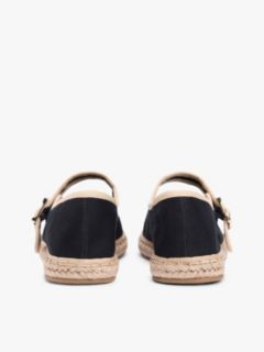 Canvas Mary Jane Espadrilles — Black 4