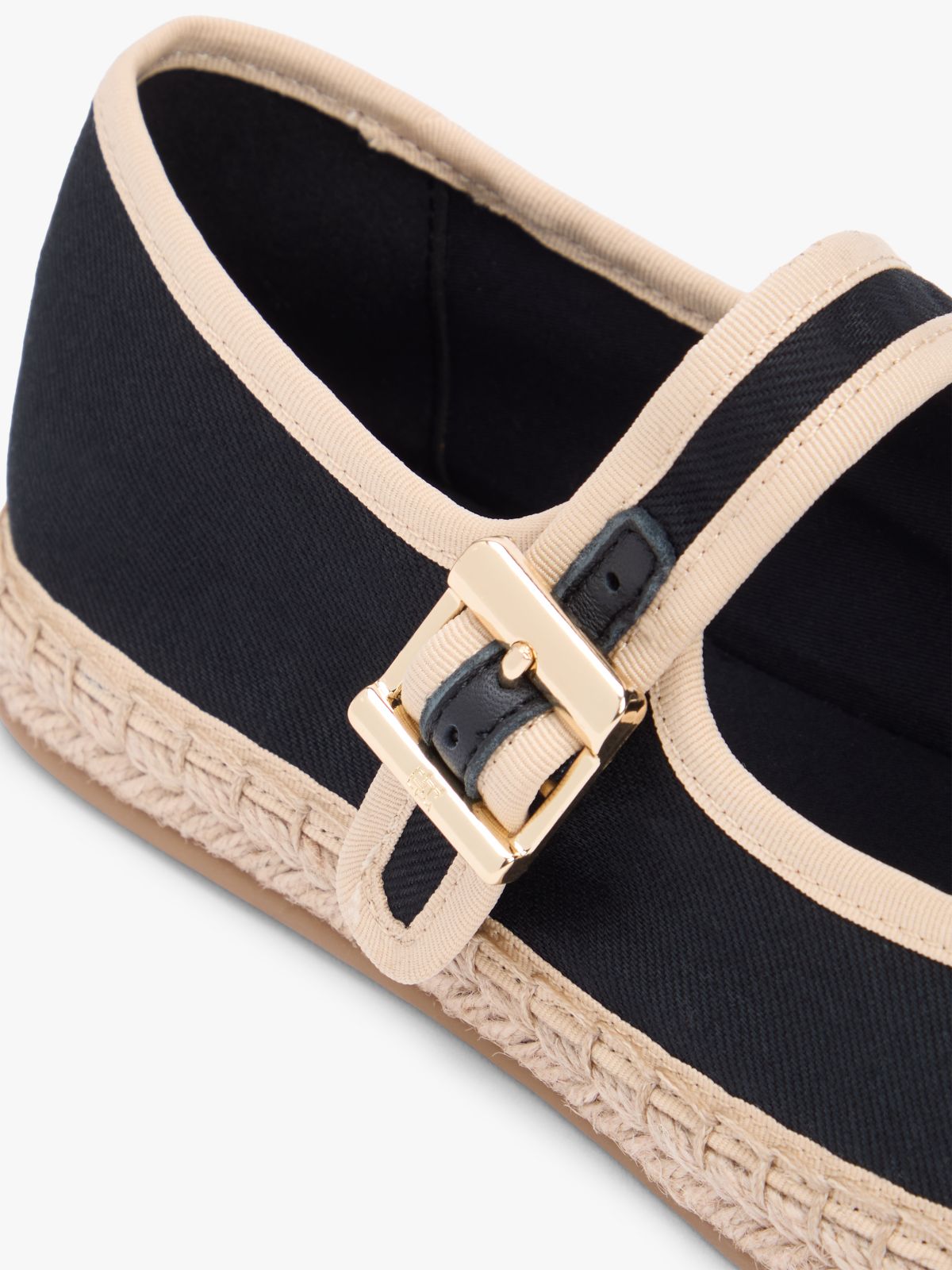 Canvas Mary Jane Espadrilles — Black