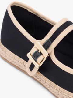 Canvas Mary Jane Espadrilles — Black 6