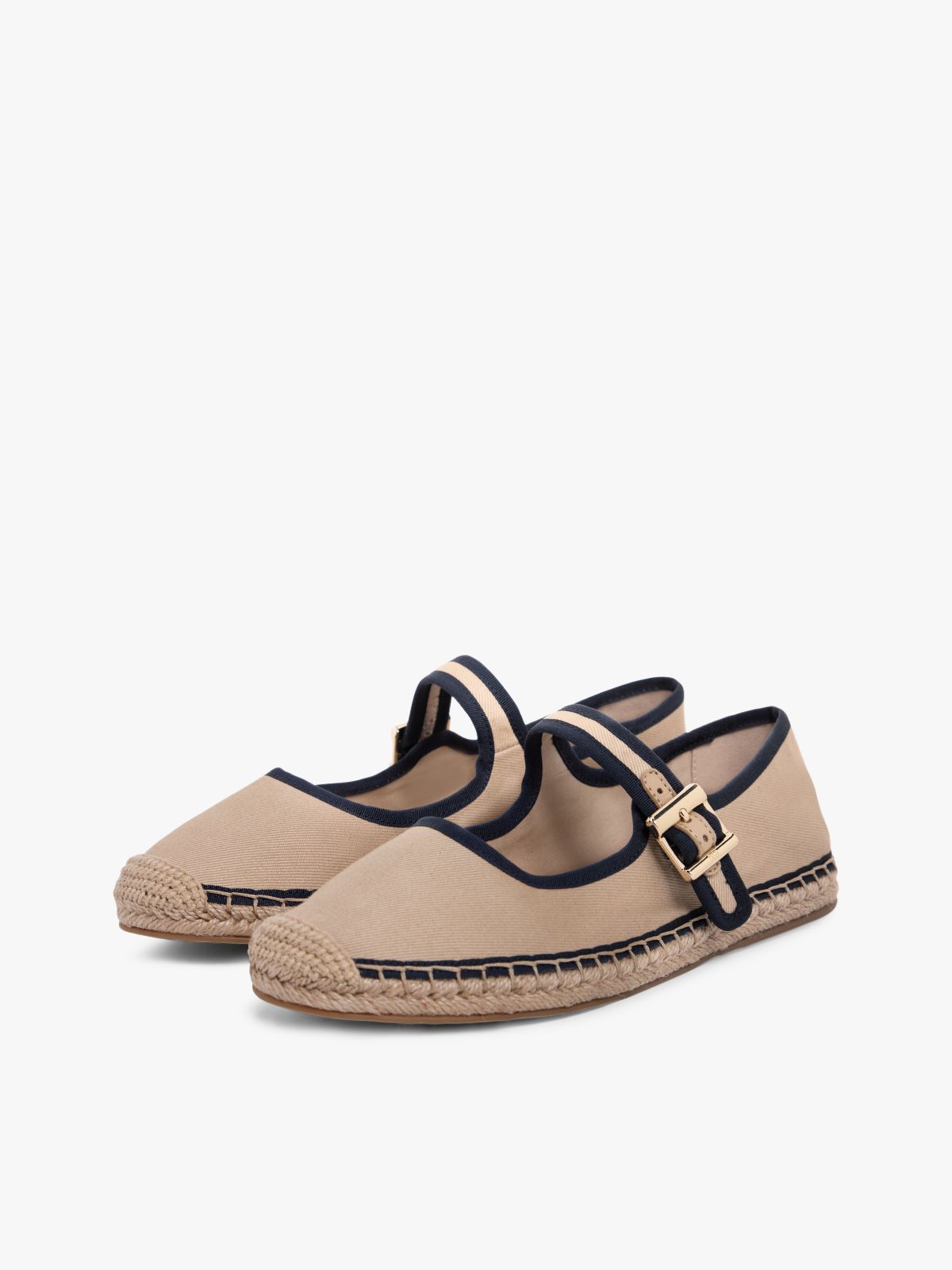 Canvas Mary Jane Espadrilles — Blue