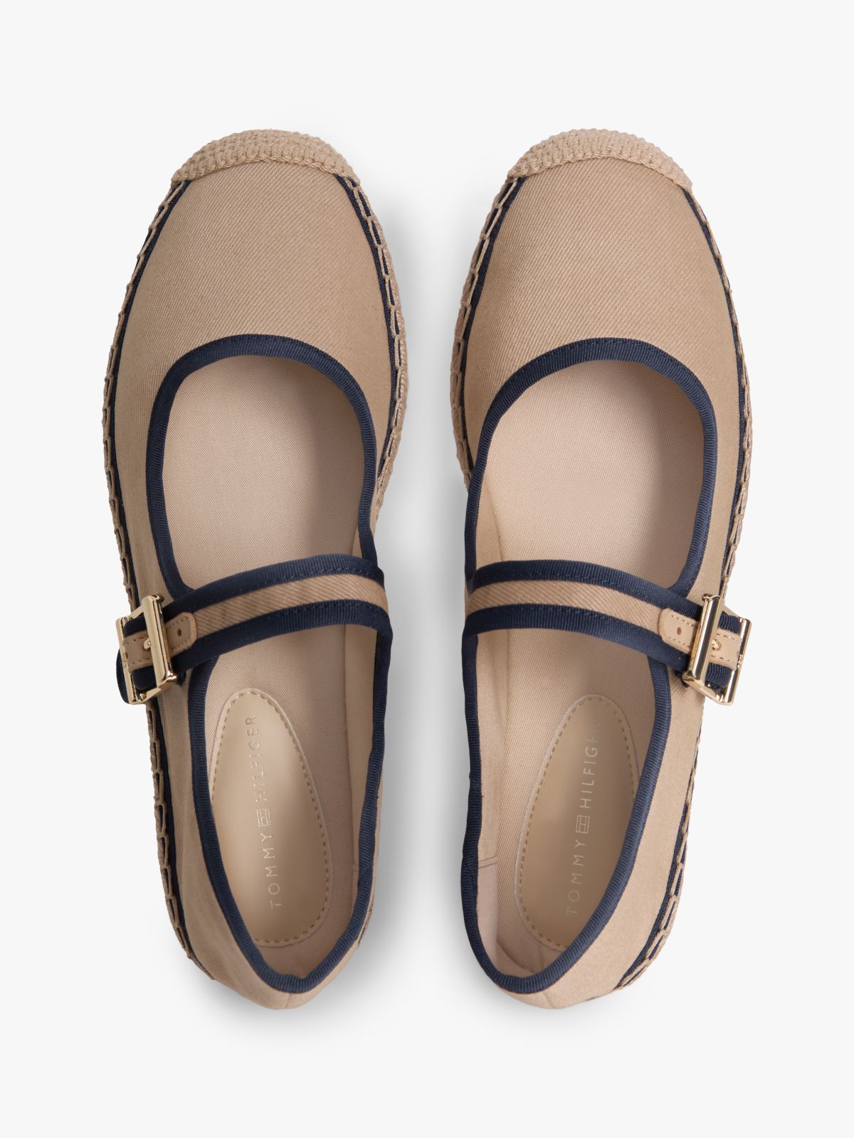 Canvas Mary Jane Espadrilles — Blue