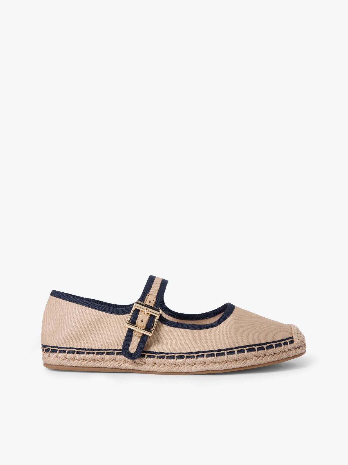 Canvas Mary Jane Espadrilles — Blue