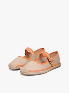 Canvas Mary Jane Espadrilles — Orange 2