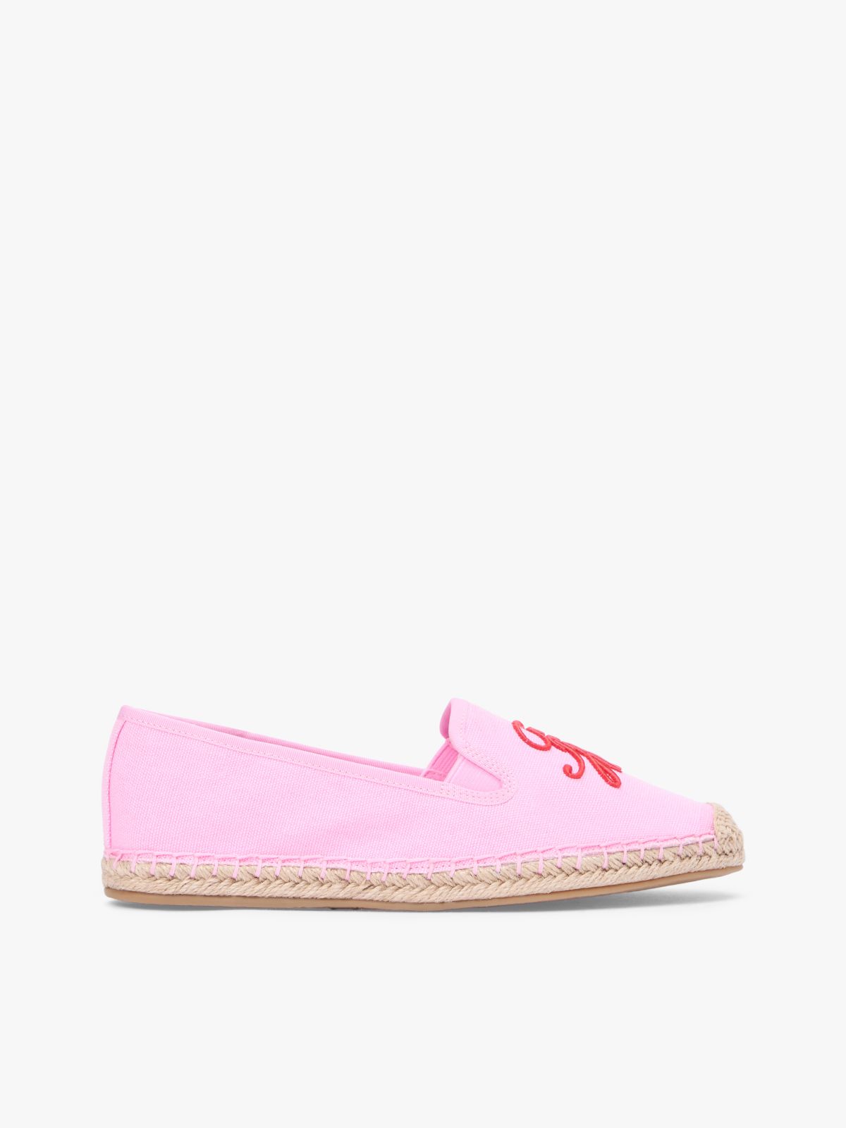 Logo Embroidery Canvas Espadrilles — Pink