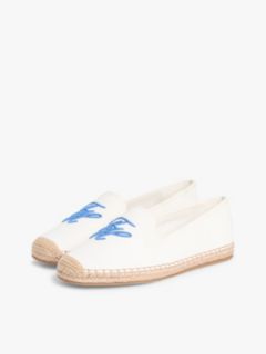 Logo Embroidery Canvas Espadrilles — White 2