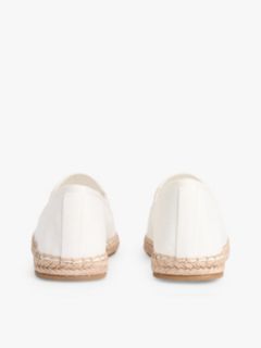 Logo Embroidery Canvas Espadrilles — White 4
