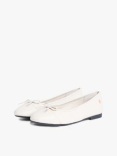 TH Monogram Leather Ballerinas — Beige 2