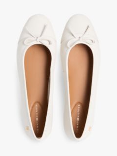 TH Monogram Leather Ballerinas — Beige 3
