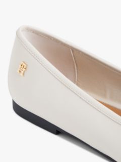 TH Monogram Leather Ballerinas — Beige 6