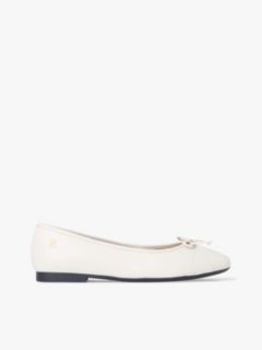 TH Monogram Leather Ballerinas — Beige 1