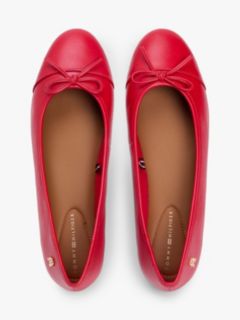 TH Monogram Leather Ballerinas — Red 3