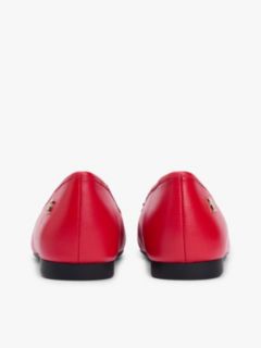 TH Monogram Leather Ballerinas — Red 4