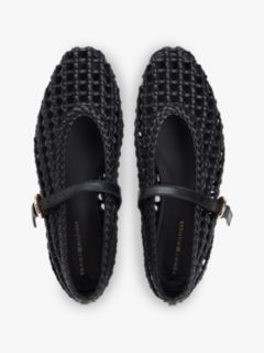 Woven Mary Jane Ballerinas — Black 3