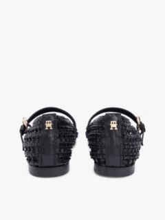 Woven Mary Jane Ballerinas — Black 4