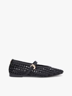 Woven Mary Jane Ballerinas — Black 1