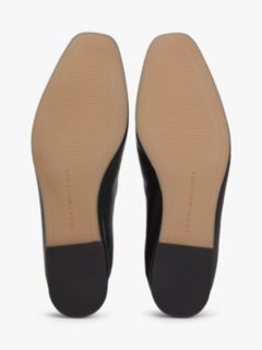 Leather Elasticated Strap Ballerinas — Black 5