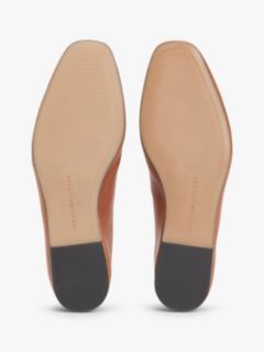 Leather Elasticated Strap Ballerinas — Brown 5