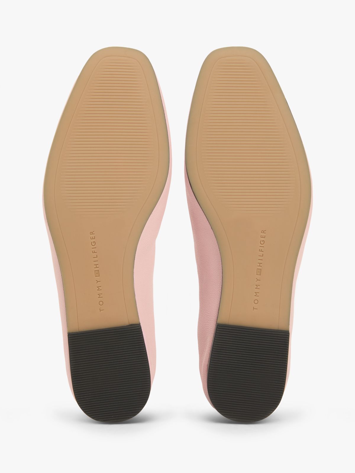 Leather Elasticated Strap Ballerinas — Pink