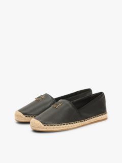 TH Monogram Leather Espadrilles — Black 2