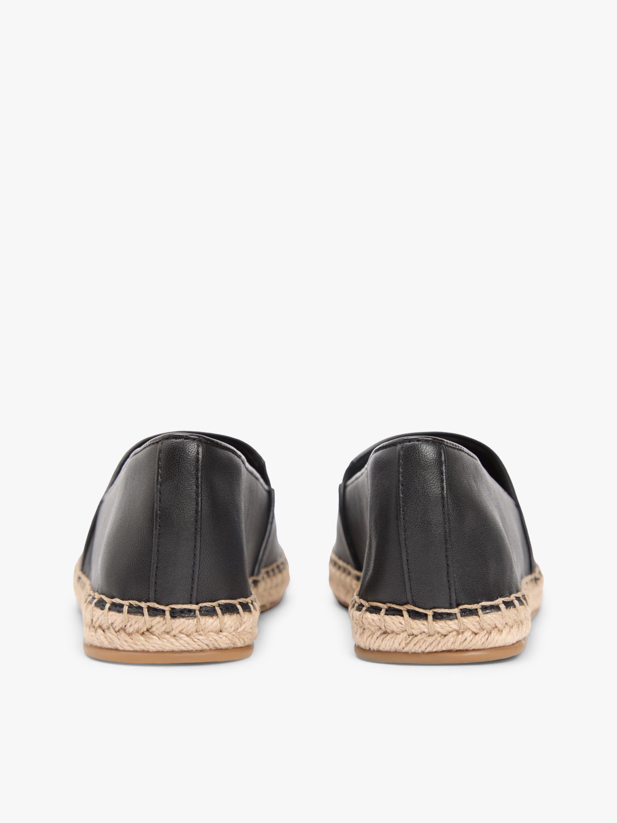 TH Monogram Leather Espadrilles — Black