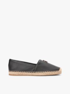 TH Monogram Leather Espadrilles — Black 1