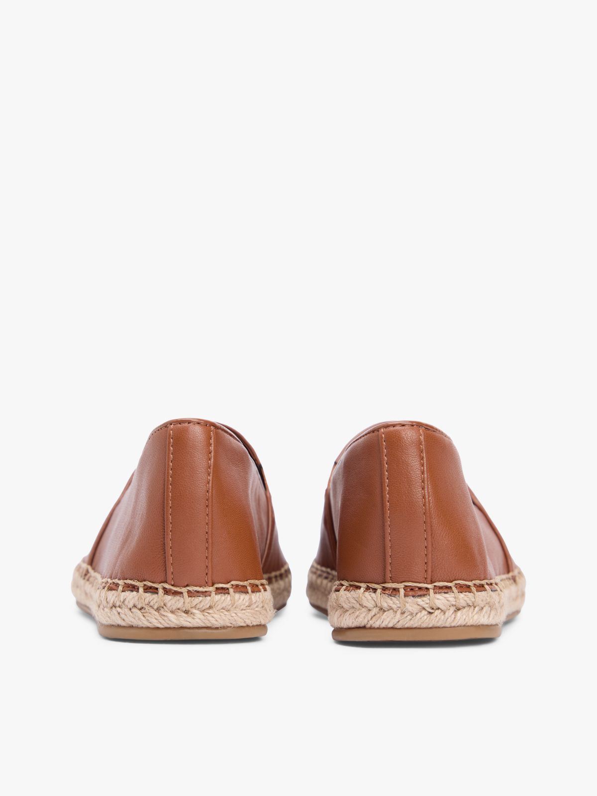 TH Monogram Leather Espadrilles — Brown