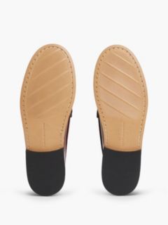 Shiny Leather Penny Loafers — Red 5