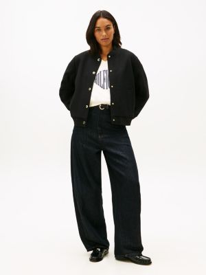 black patent leather block heel loafers for women tommy hilfiger