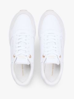 Embossed TH Monogram Leather Trainers — White 3