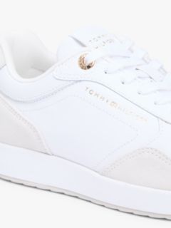 Embossed TH Monogram Leather Trainers — White 6