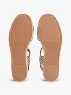 Breton Stripe Platform Wedge Espadrilles — Beige 5