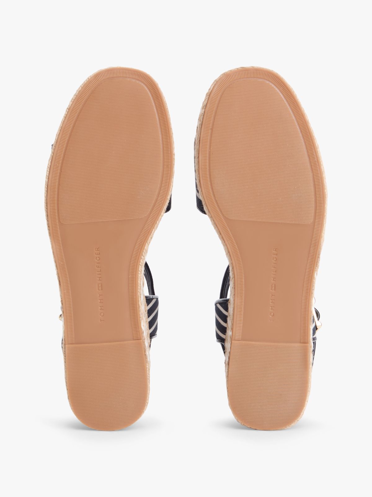 Breton Stripe Platform Wedge Espadrilles — Blue