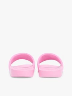 Logo Embroidery Canvas Pool Slides — Pink 4