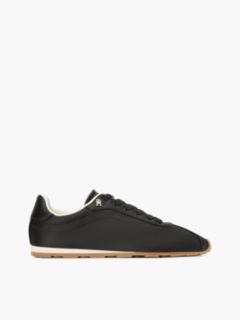 TH Monogram Satin Trainers — Black 1
