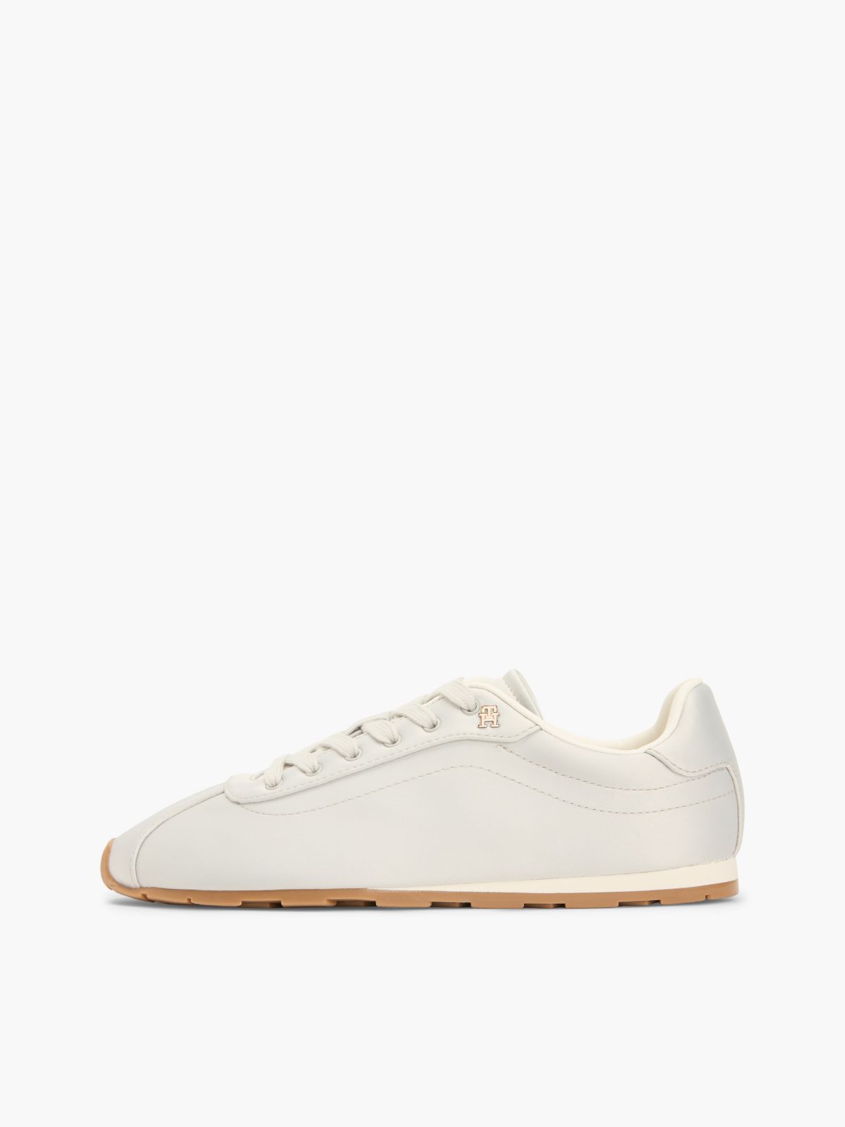 TH Monogram Satin Trainers — Grey