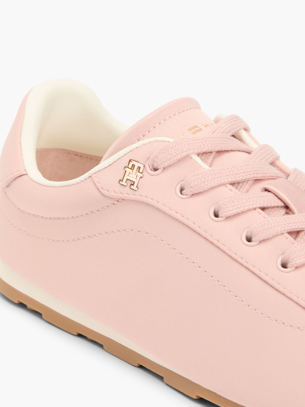 TH Monogram Satin Trainers — Pink