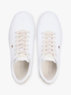 Knit Cupsole Trainers — White 3
