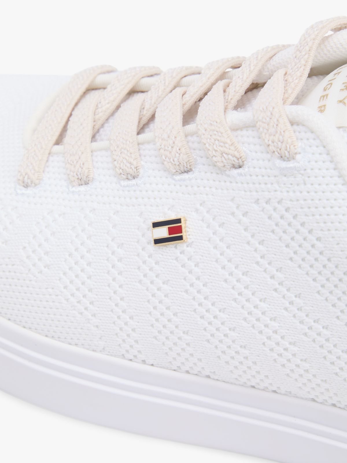 Knit Cupsole Trainers — White