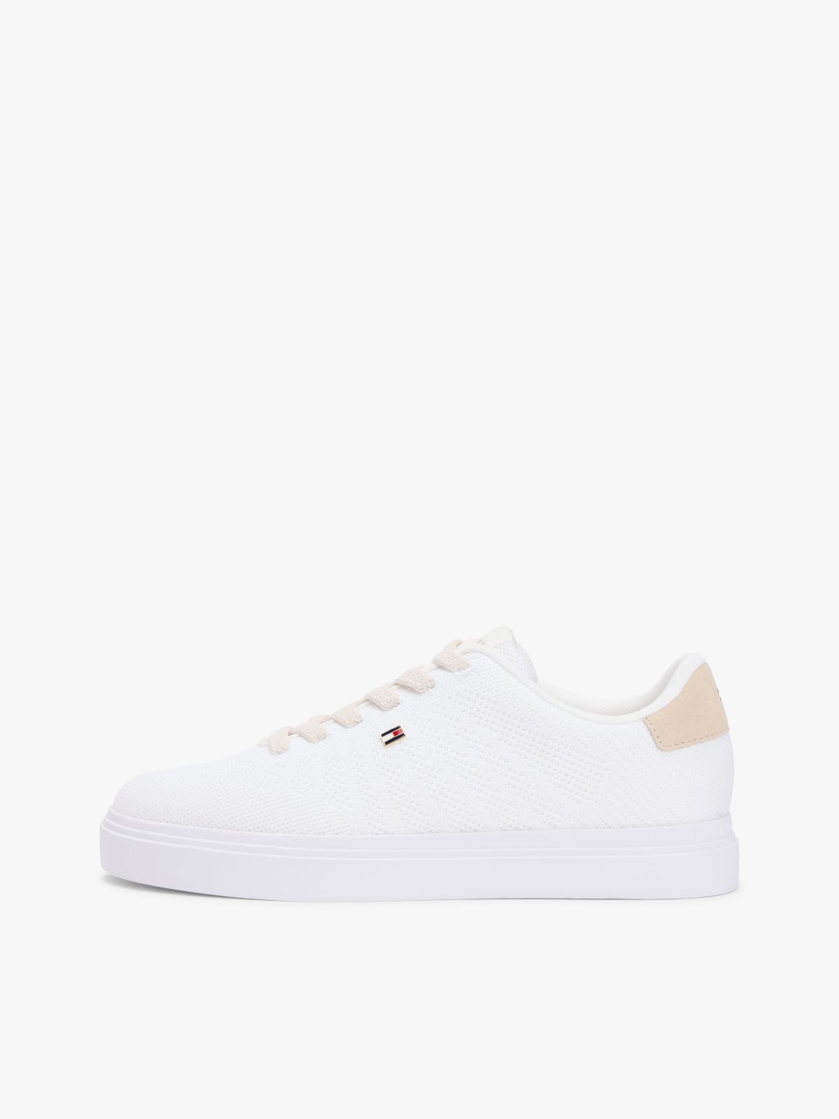Knit Cupsole Trainers — White