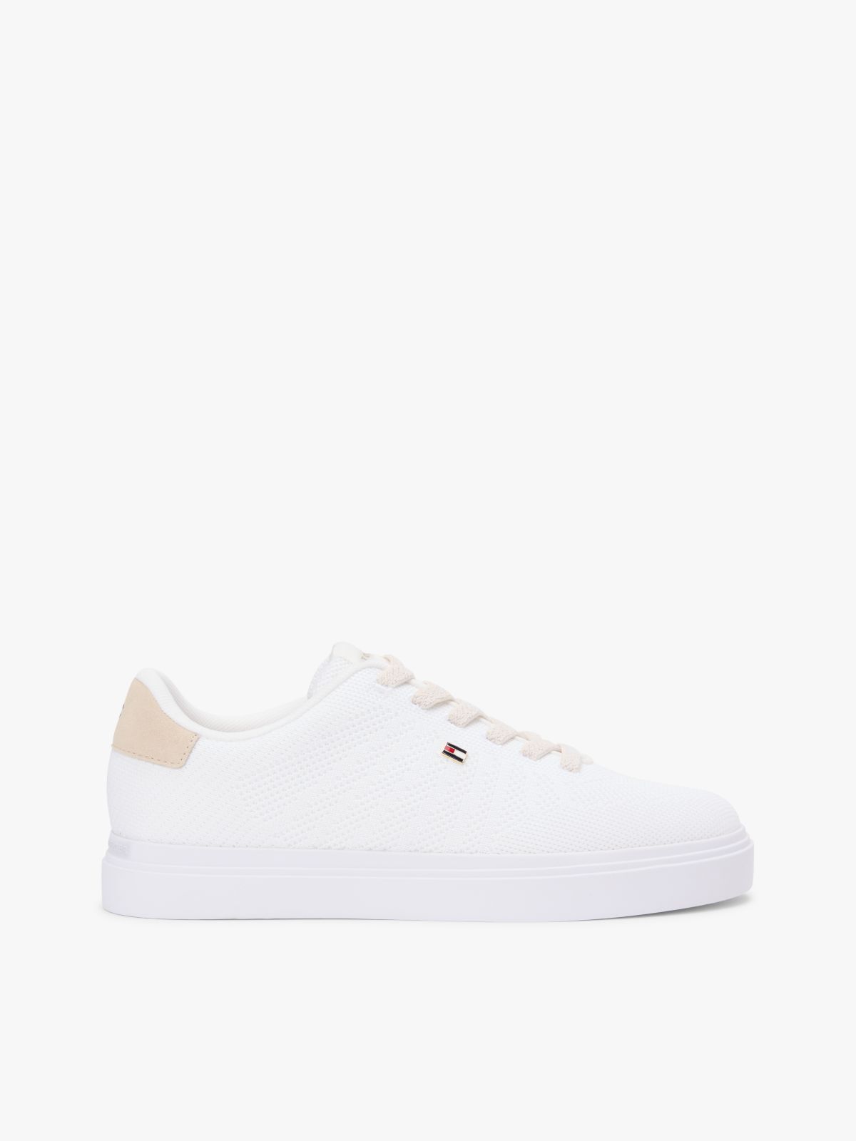 Knit Cupsole Trainers — White