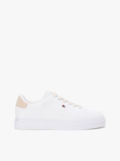 Knit Cupsole Trainers — White 1