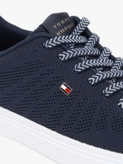Knit Cupsole Trainers — Blue 6