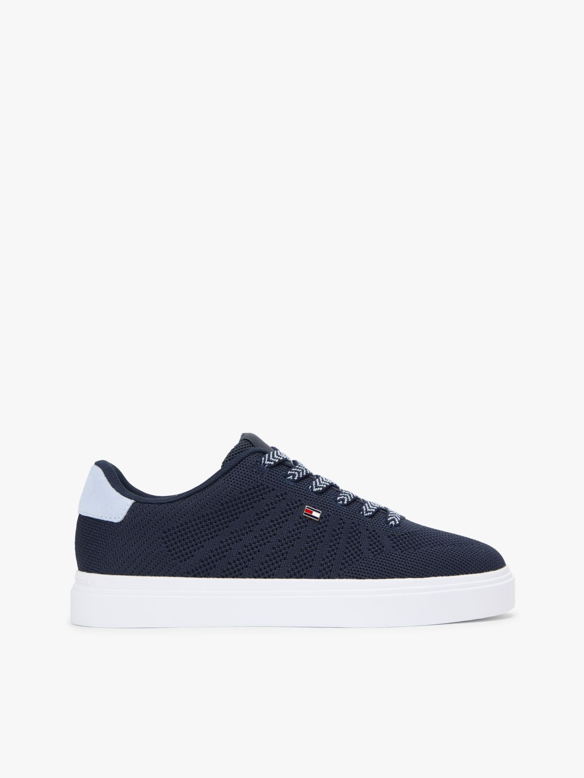 Knit Cupsole Trainers — Blue