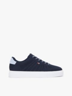 Knit Cupsole Trainers — Blue 1