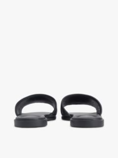 Leather TH Monogram Strap Mules — Black 4