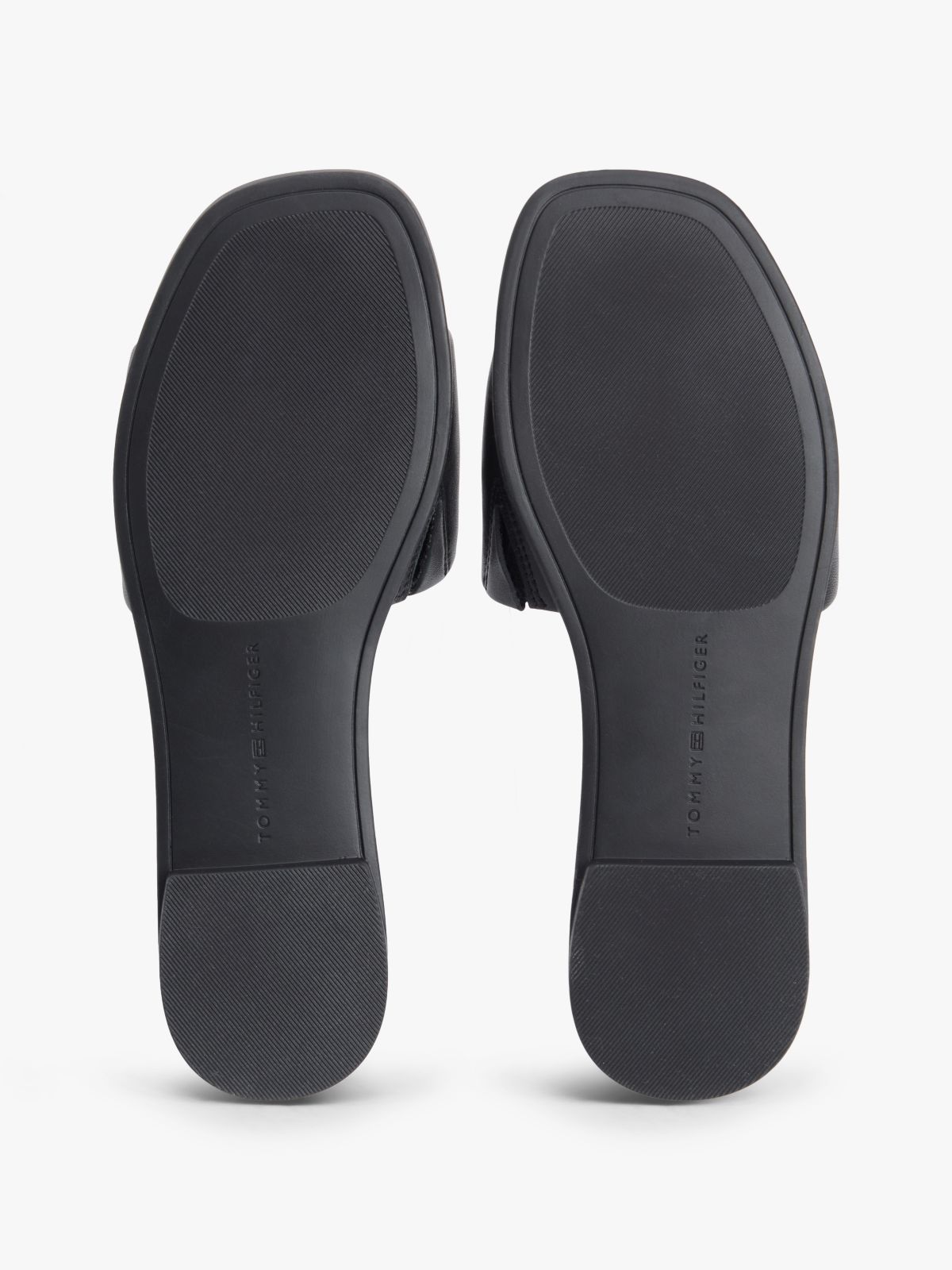Leather TH Monogram Strap Mules — Black