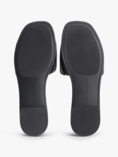 Leather TH Monogram Strap Mules — Black 5