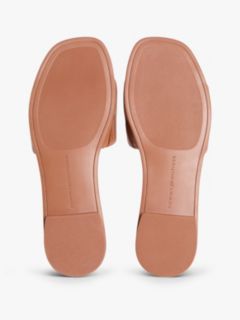Leather TH Monogram Strap Mules — Brown 5