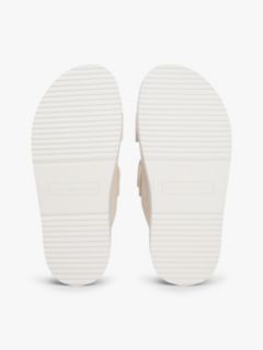Leather Double Strap Serrated Sandals — Beige 5